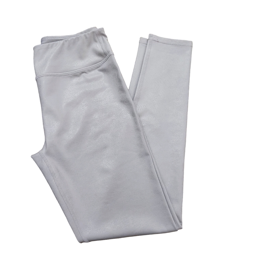 Z by Zella Girls Leggings - Grey Lilac Shimmery - Size XL (14-16)
